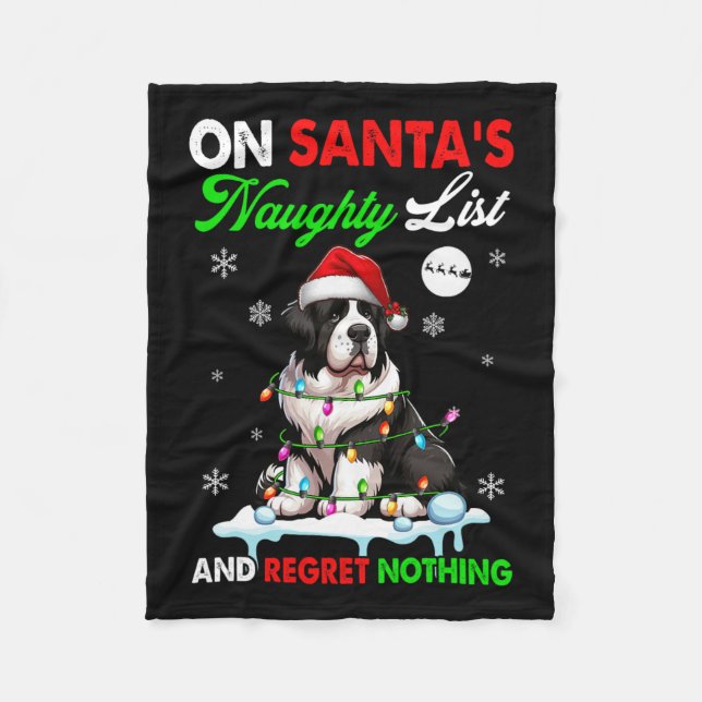 På Santa's Julafton Naughty List beklagar ingentin Fleecefilt (Framsidan)