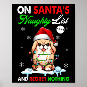 På Santa's Julafton Naughty List beklagar ingentin Poster