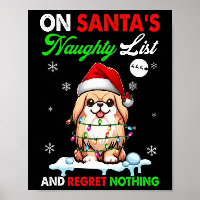 På Santa's Julafton Naughty List beklagar ingentin Poster (Framsidan)