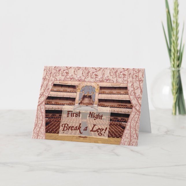 På scenen första natten, bryta en ligg kort (Framsida)