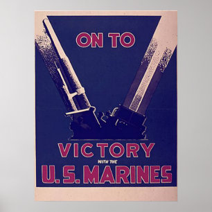 På segern med USA:s marinsoldater Poster
