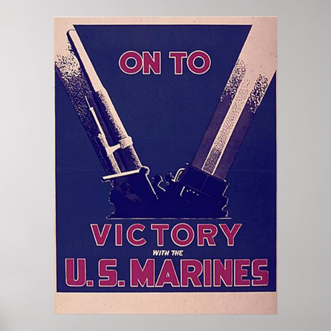 På segern med USA:s marinsoldater Poster (Framsidan)