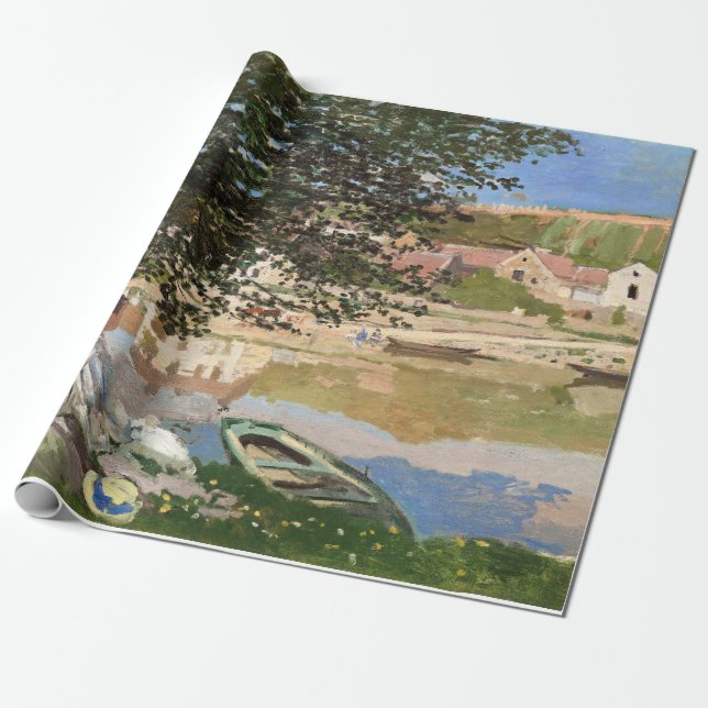 På Seine Bank by Monet Presentpapper (Utrullad)