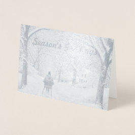 På Skogen-säsongens hälsningskort Folierat Kort