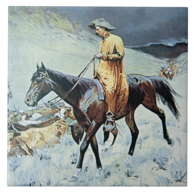 På slingan (olja på kanfas) kakelplatta (Framsidan)