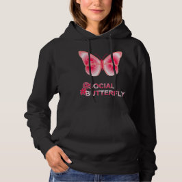 På Social Hashtag Fjäril T Shirt