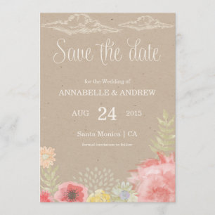 På sommarkortet Bröllop spara datum Datumet