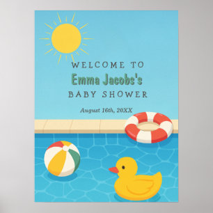 På spanska Stänk är det ett välkomstbesök för Baby Poster