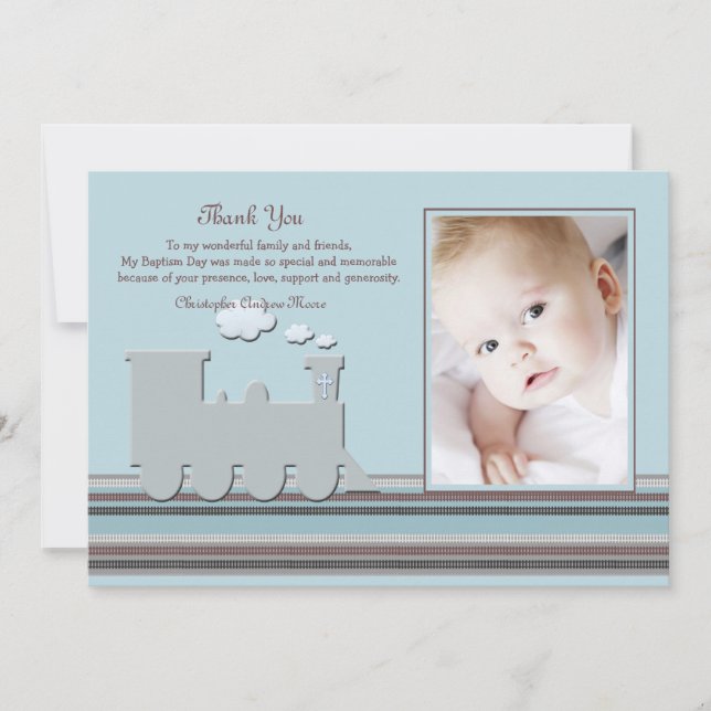 På spåra kortet för blåttfototack tack kort (Framsida)