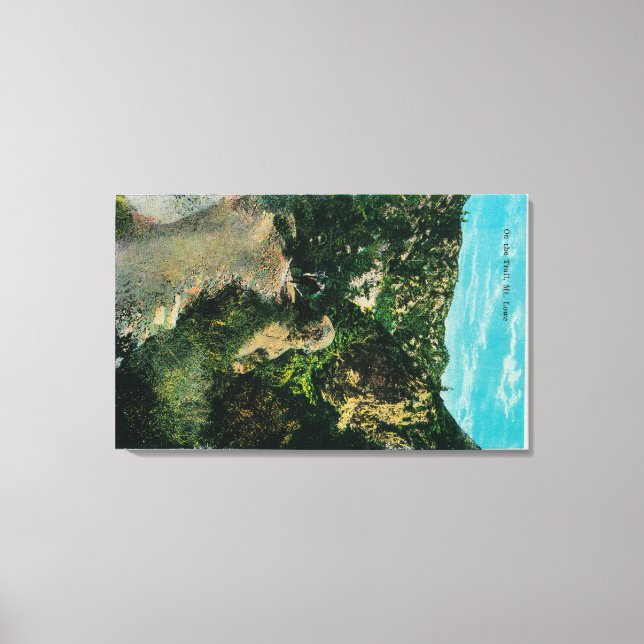 På spåret, Horseback på Mt. Lowe Canvastryck (Framsida)