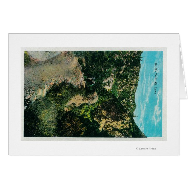 På spåret, Horseback på Mt. Lowe Hälsningskort (Framsidan Horizontal)