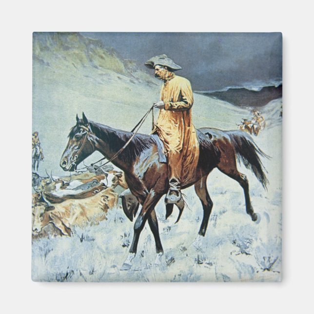 På spåret (olja på canvas) magnet (Framsidan)