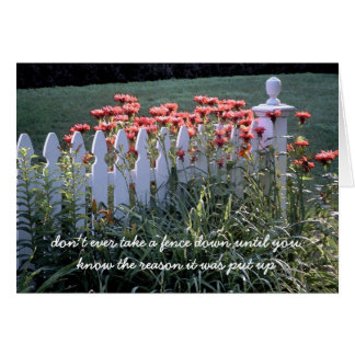 På stängslet hälsningskort