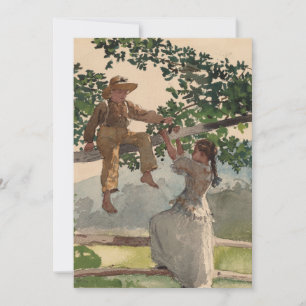 På stängslet Winslow Homer