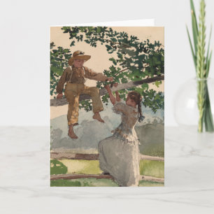 På stängslet Winslow Homer Kort