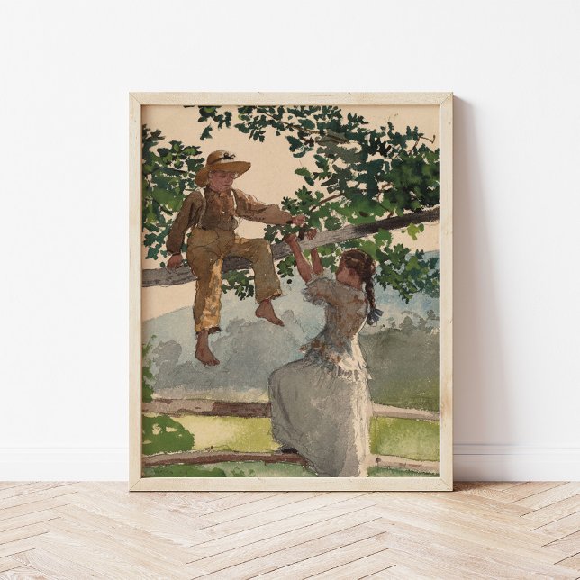 På stängslet | Winslow Homer Poster (Skapare uppladdad)