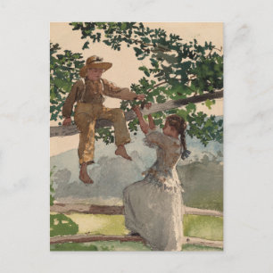 På stängslet Winslow Homer Vykort