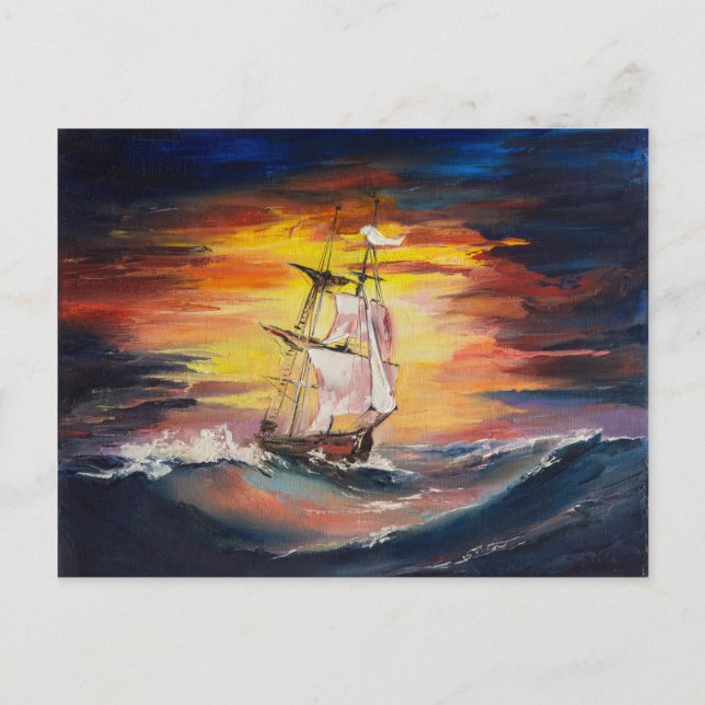 På sträcka vykort (Framsida)