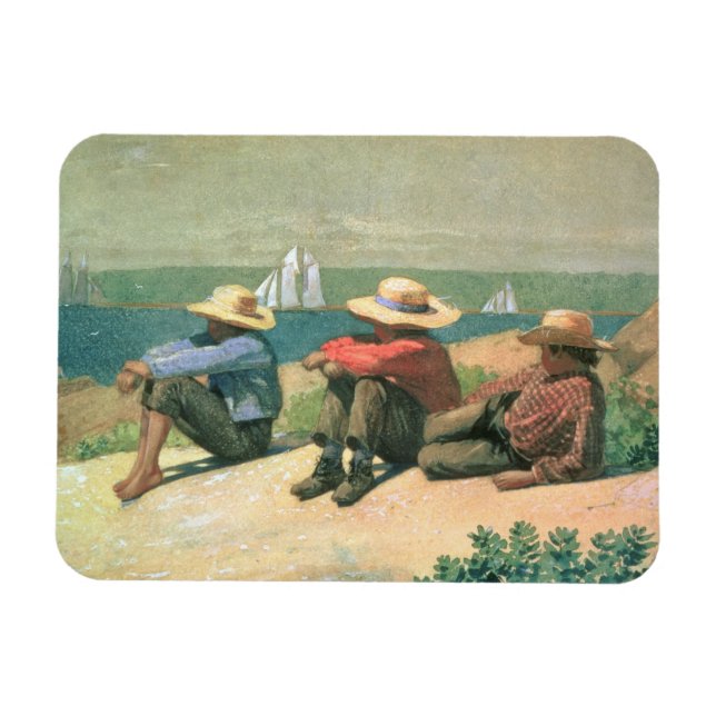På stranden, 1875 (w/c) magnet (Horisontell)