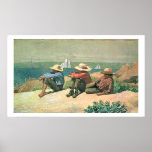 På stranden 1875 (w/c) poster