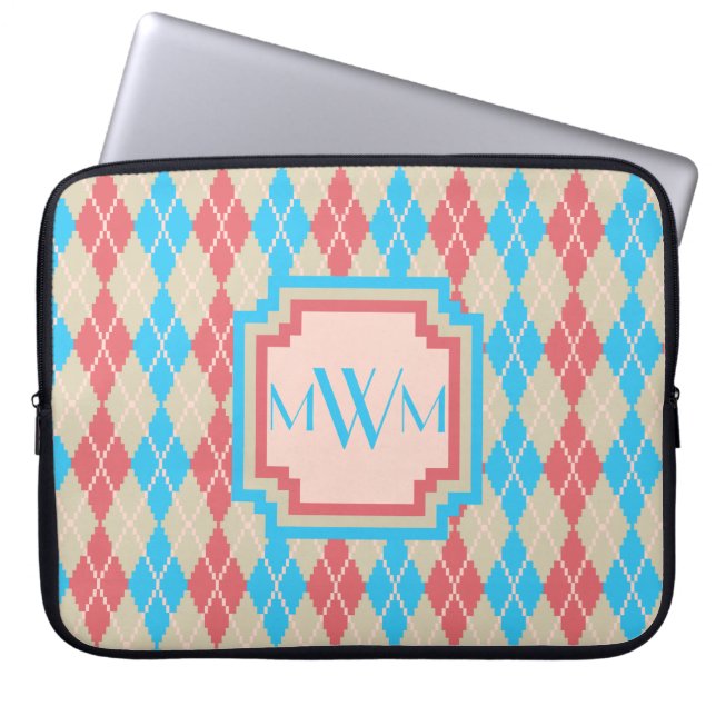 På stranden Argyle Laptop-sleeve Laptop Fodral (Framsidan)