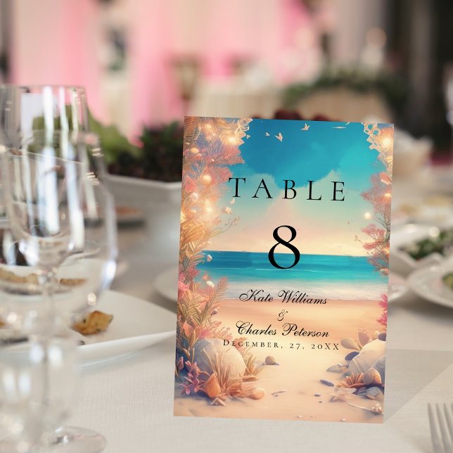 På stranden-bordsnumret bordsnummer (Skapare uppladdad)