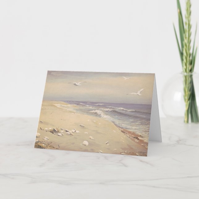 På stranden | Fidelia Bridges Kort (Framsida)