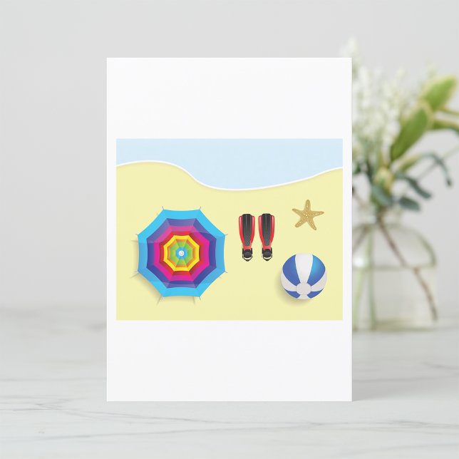 På stranden inbjudningar (Skapare uppladdad)