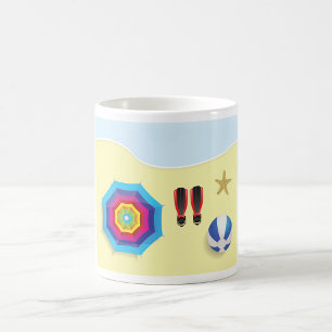 På stranden kaffemugg