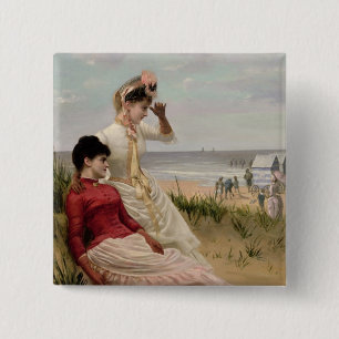 På stranden knapp