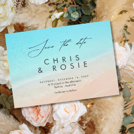 På stranden,nautisk sjö bröllop spara datum datumet