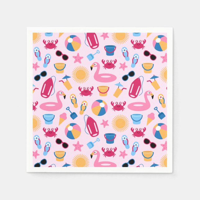 På stranden pappersservett (Framsidan)