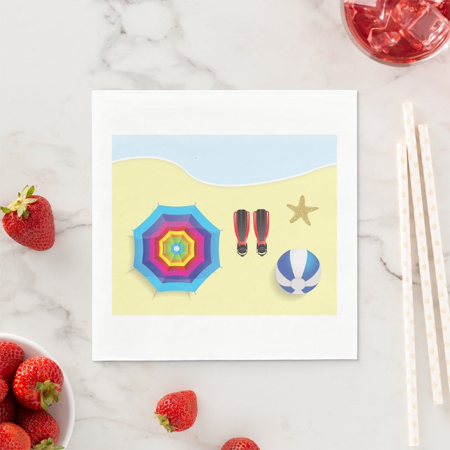 På stranden pappersservett (Skapare uppladdad)