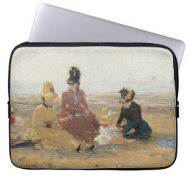 På stranden Trouville 1887 av Eugene Boudin  Laptop Fodral