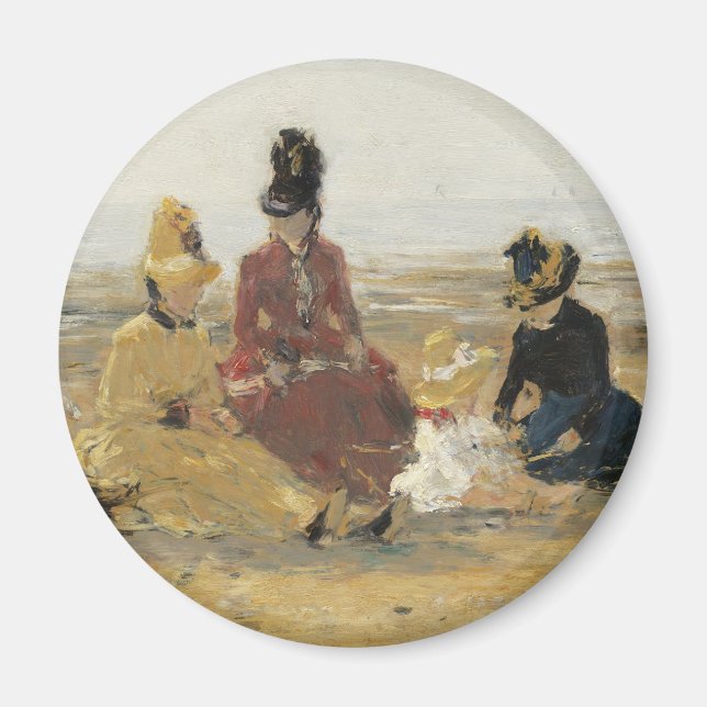 På stranden, Trouville | 1887 Magnet (Framsidan)