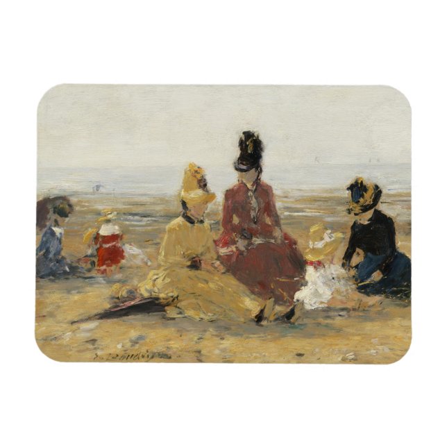 På stranden, Trouville | 1887 Magnet (Horisontell)