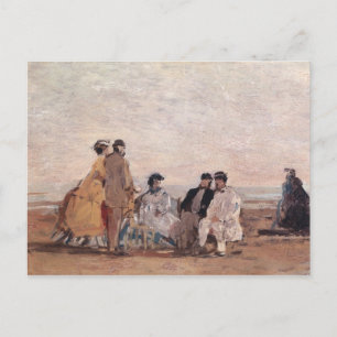 På stranden vid Trouville, 1865 Vykort