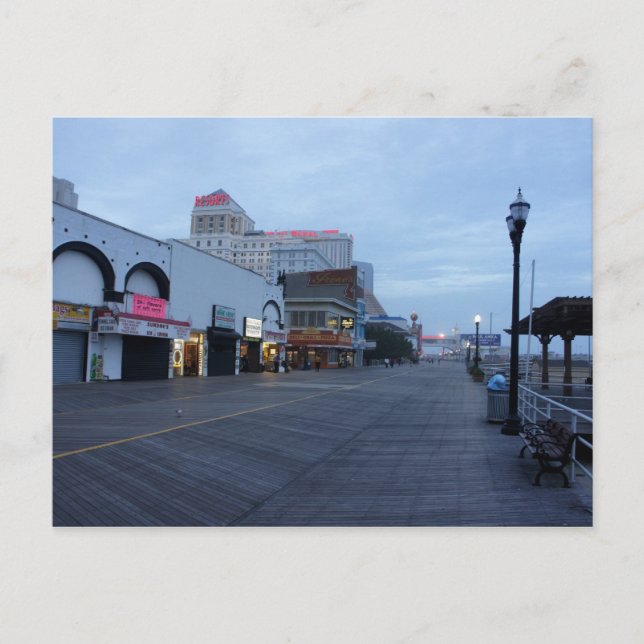 På strandpromenaden i Atlantic City, NJ Vykort (Framsida)