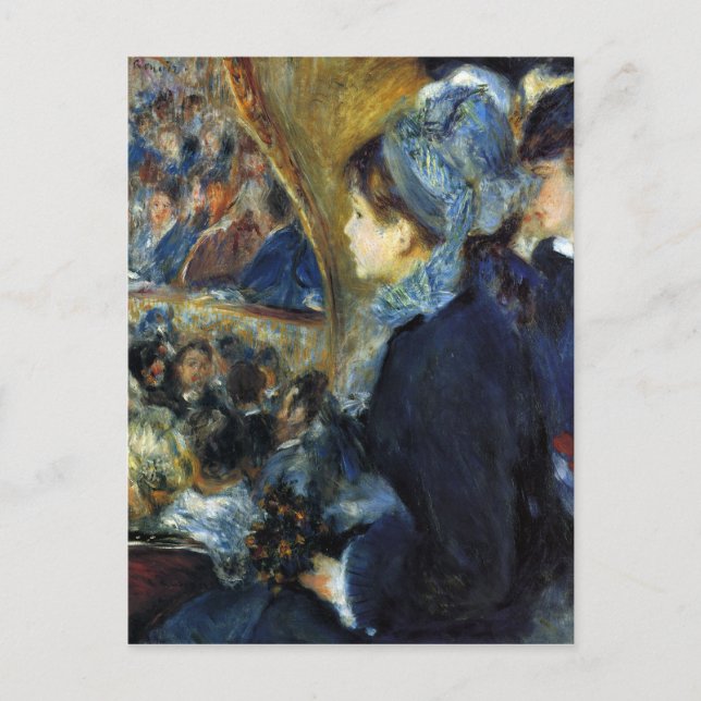 På teatern av Pierre Renoir Vykort (Framsida)