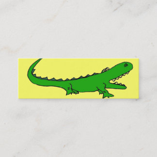 PÅ tecknadalligatorbokmärken Mini Visitkort