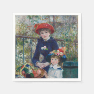 På terrassen, Impressionist Porträtt, Renoir Pappersservett