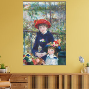 På terrassen, Impressionistisk porträtt, Renoir Canvastryck
