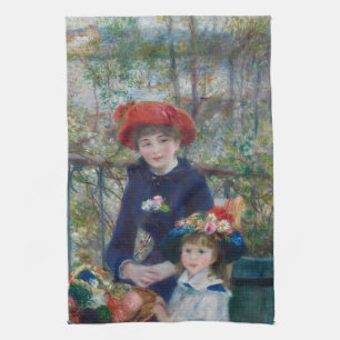 På terrassen, Impressionistisk porträtt, Renoir Kökshandduk