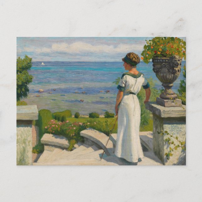 På terrassen | Paul Fischer Vykort (Framsida)