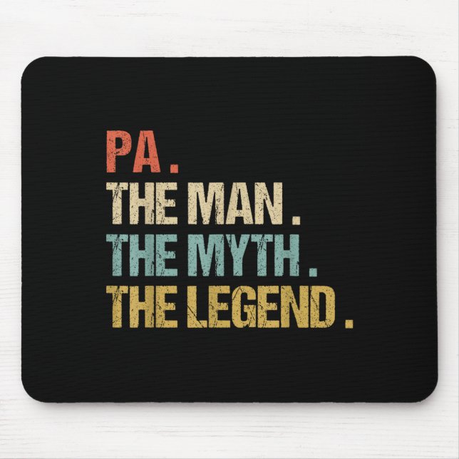 Pa The Man Myth Legend Shirt Funny Father Dad Chri Musmatta (Framsidan)