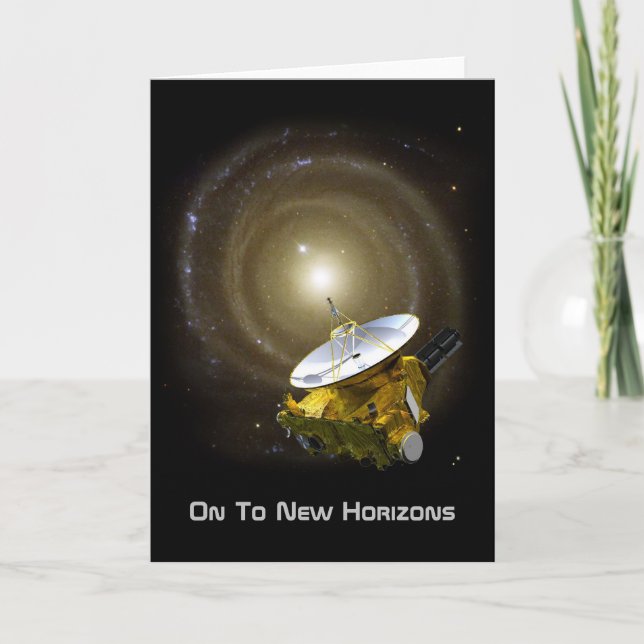 På till nya horisontaler Interstellar-rymdfarkoste Kort (Framsida)