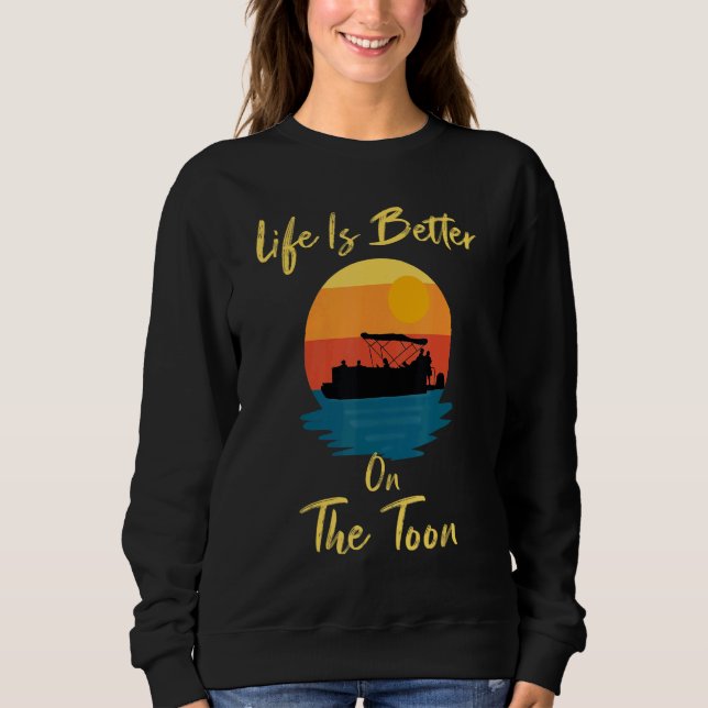 På Toon Pontoon  Båt Båttur Pontooning 5 T Shirt (Framsida)