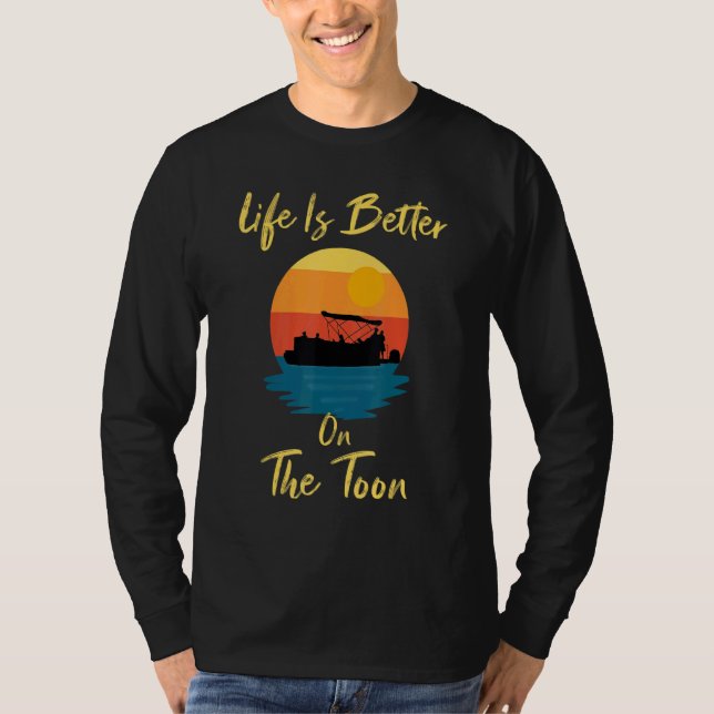 På Toon Pontoon  Båt Båttur Pontooning 5 T Shirt (Framsida)