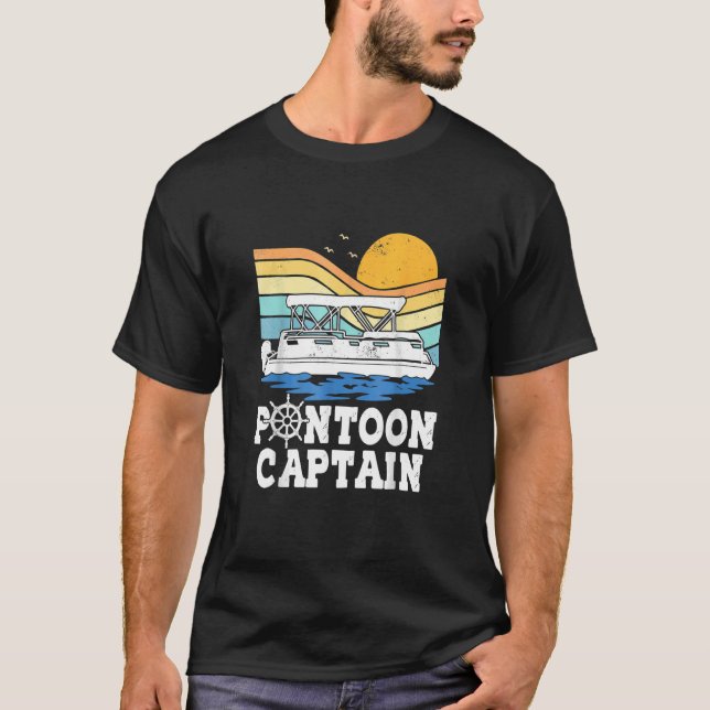 På Toon Pontoon Boat Pontooning T Shirt (Framsida)