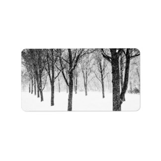 på träd sida adressetikett